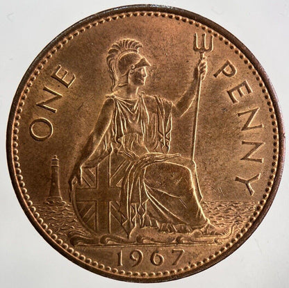1967 Elizabeth II 2nd One Penny Coin | Very Fine Grade