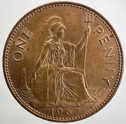 1967 Elizabeth II 2nd One Penny Coin | Very Fine Grade