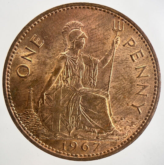 1967 Elizabeth II 2nd One Penny Coin | Very Fine Grade