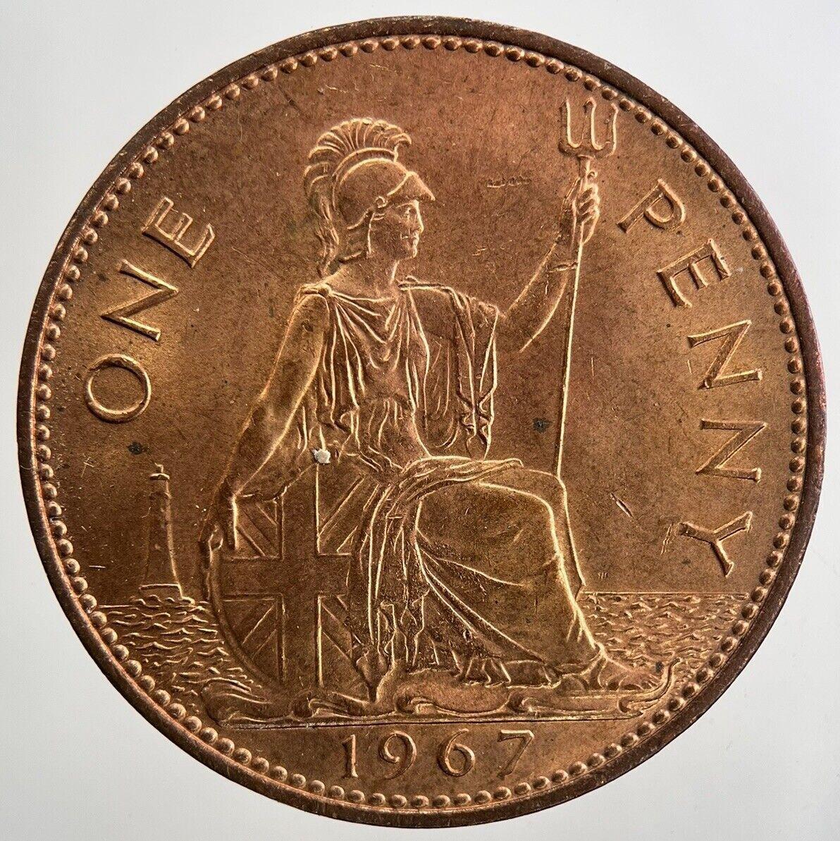 1967 Elizabeth II 2nd One Penny Coin | Very Fine Grade