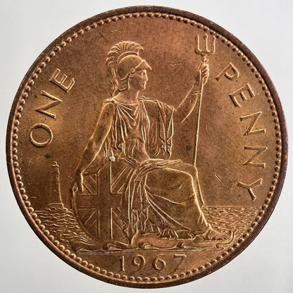 1967 Elizabeth II 2nd One Penny Coin | Very Fine Grade