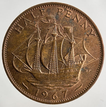 1967 Elizabeth II 2nd Half-Penny Coin | Very High Grade