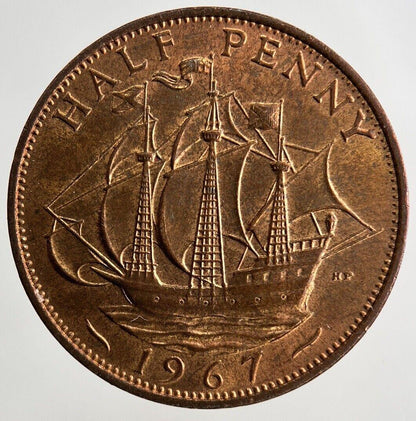 1967 Elizabeth II 2nd Half-Penny Coin | Very High Grade