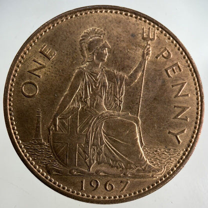 1967 Elizabeth II 2nd One Penny Coin | Very Fine Grade