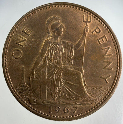 1967 Elizabeth II 2nd One Penny Coin | Very Fine Grade