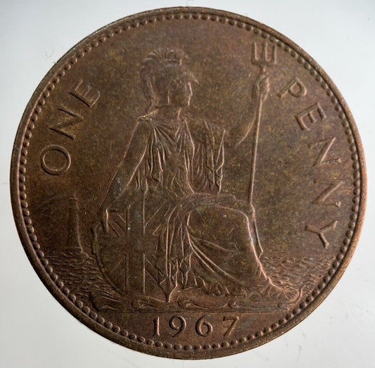 1967 Elizabeth II 2nd One Penny Coin | Very Fine Grade
