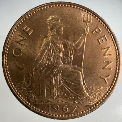 1967 Elizabeth II 2nd One Penny Coin | Very Fine Grade