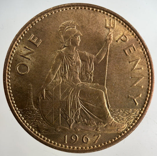 1967 Elizabeth II 2nd One Penny Coin | Very Fine Grade
