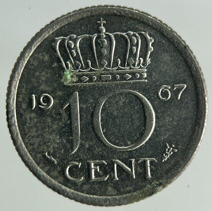 1967 Netherlands 10 Cents Coin | Fine Collectable Grade
