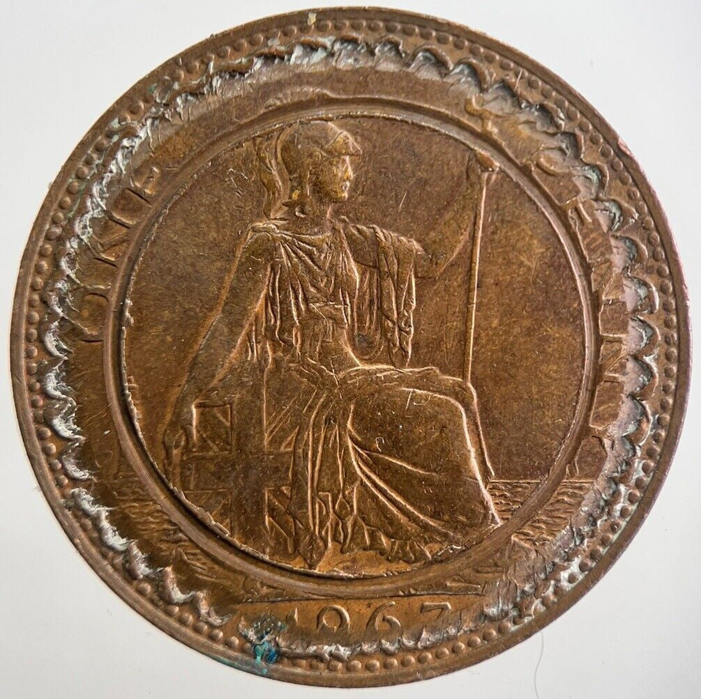 1967 Modified Elizabeth II Penny Coin | Fine Collectable Grade | a7770