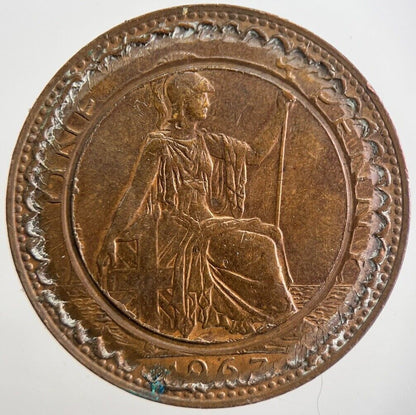 1967 Modified Elizabeth II Penny Coin | Fine Collectable Grade | a7770