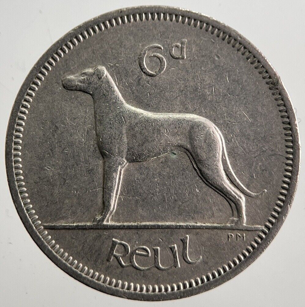 1967 Irish Dog Sixpence Coin | Very High Grade | a7405