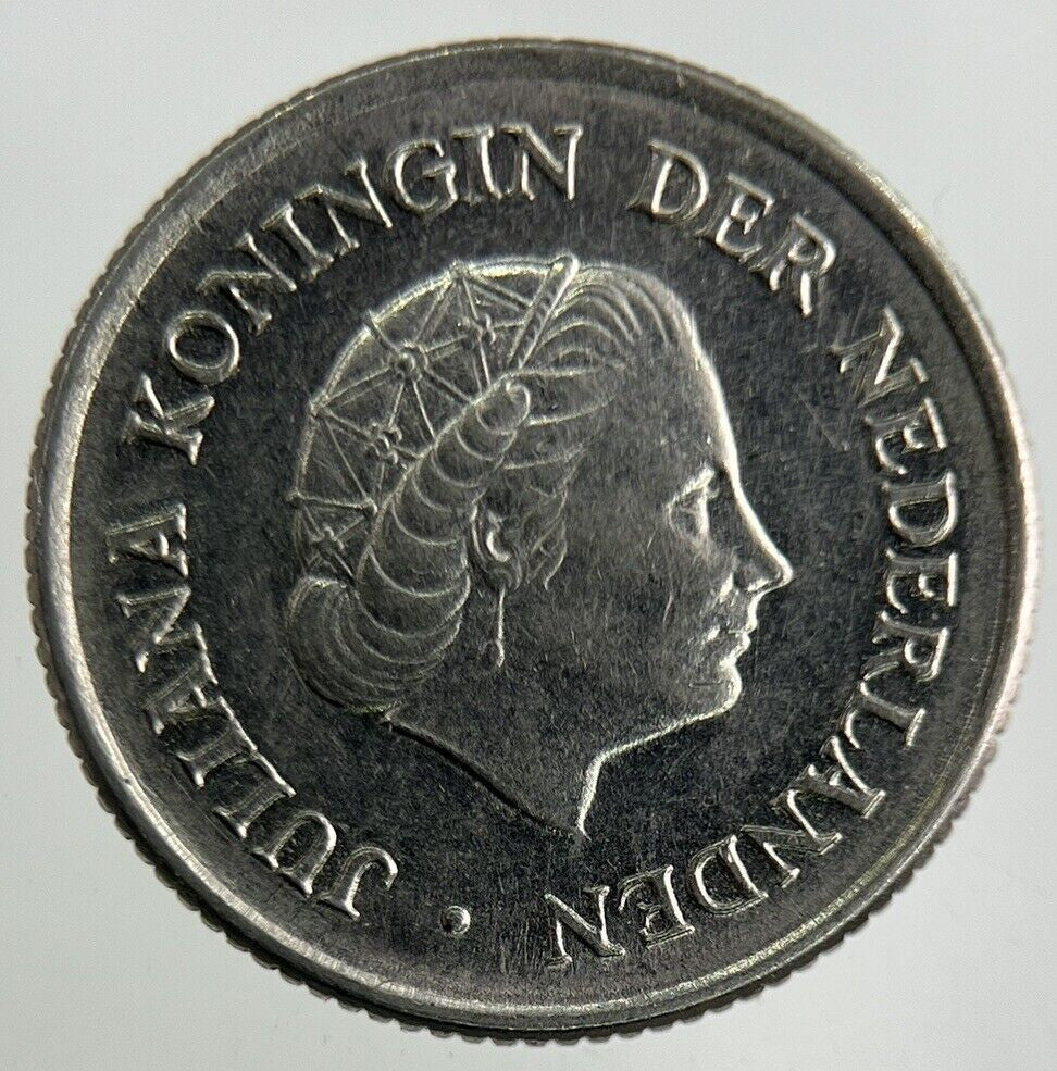 1967 Netherlands 25 Cents Coin | Fine Collectable Grade