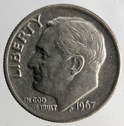 1967 US USA Roosevelt Dime Coin | Fine Collectable Grade