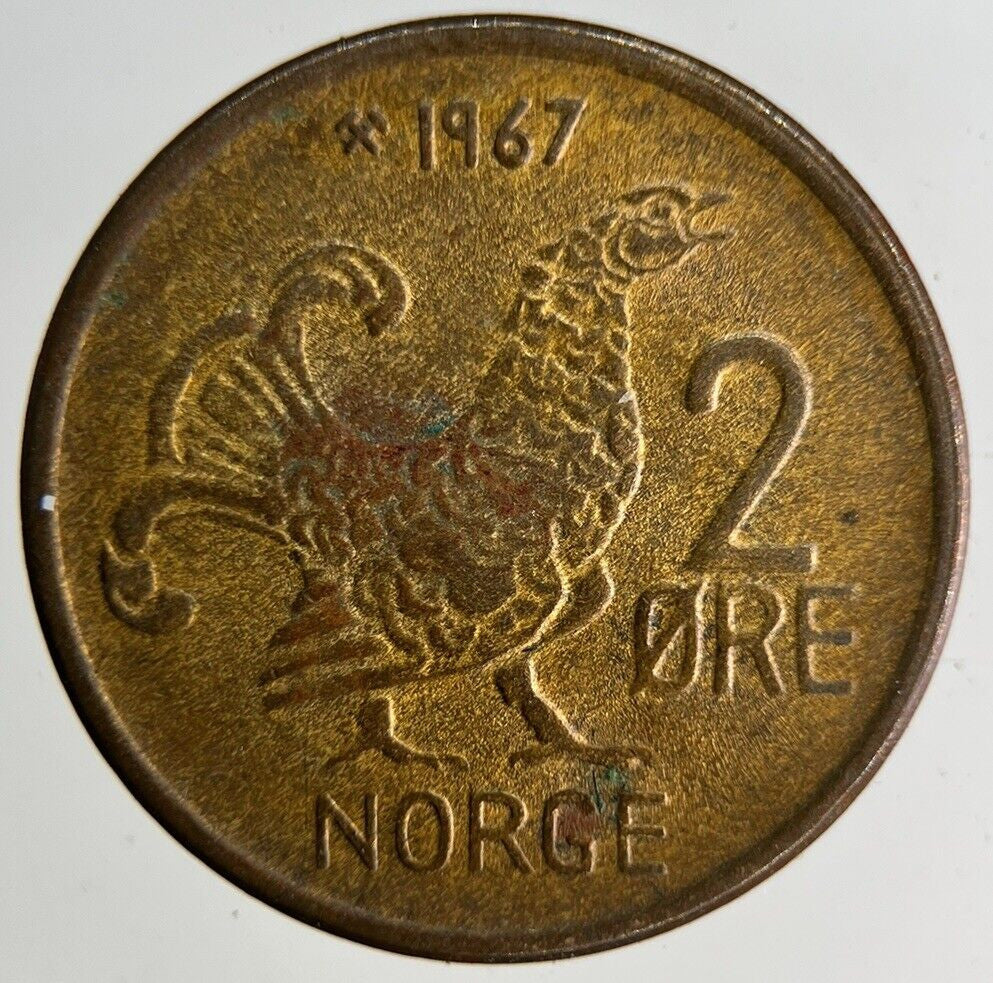 1967 Norway 2 Ore Coin | Fine Collectable Grade