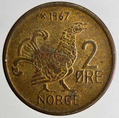 1967 Norway 2 Ore Coin | Fine Collectable Grade