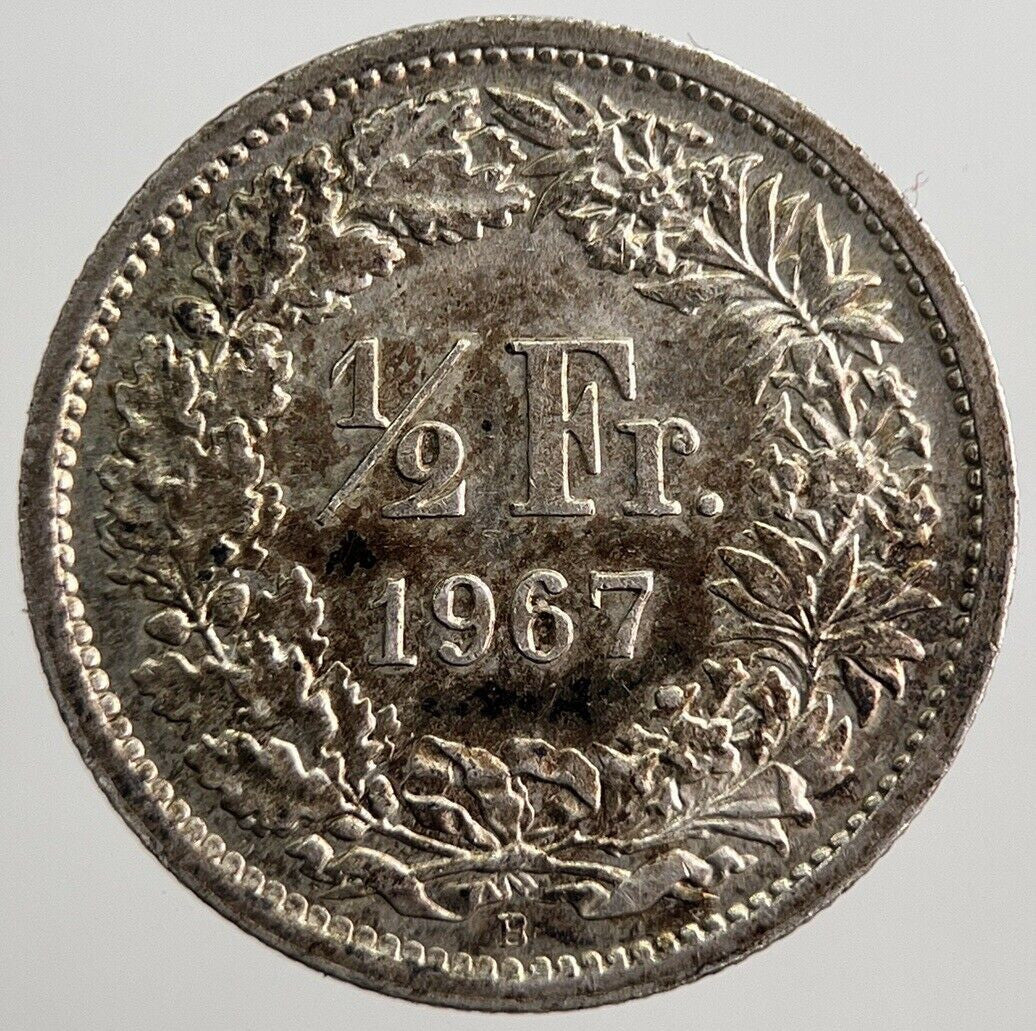 1967 Switzerland 1/2 Half Franc Silver Coin | Very High Grade | a3140