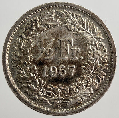 1967 Switzerland 1/2 Half Franc Silver Coin | Very High Grade | a3140