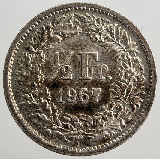 1967 Switzerland 1/2 Half Franc Silver Coin | Very High Grade | a3140