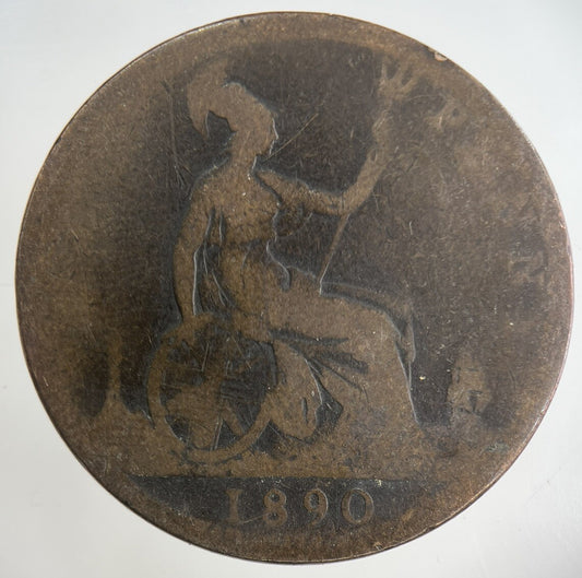 1890 Victoria One Penny Coin | Collectable Grade