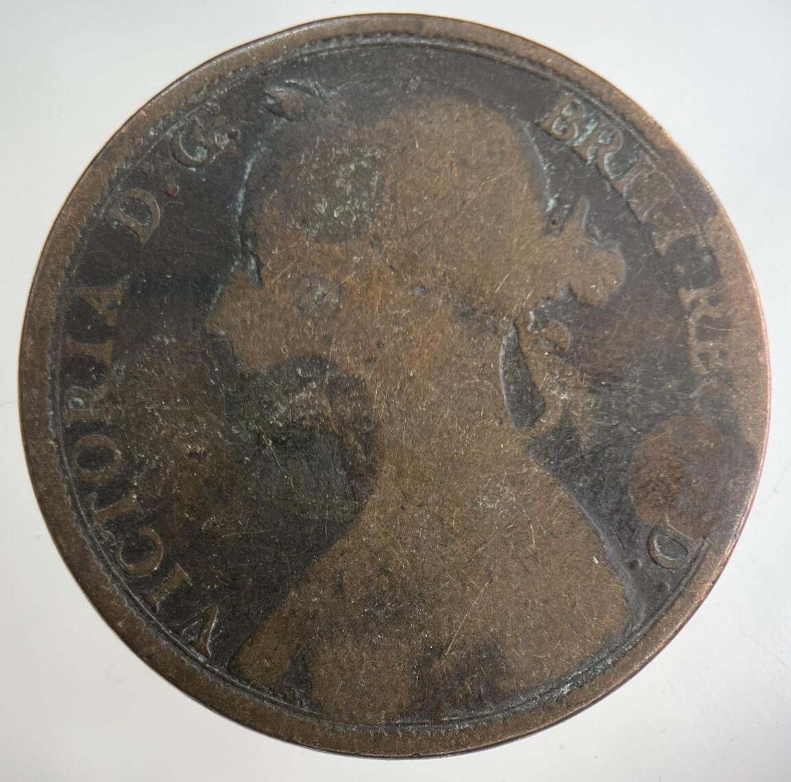 1890 Victoria One Penny Coin | Collectable Grade