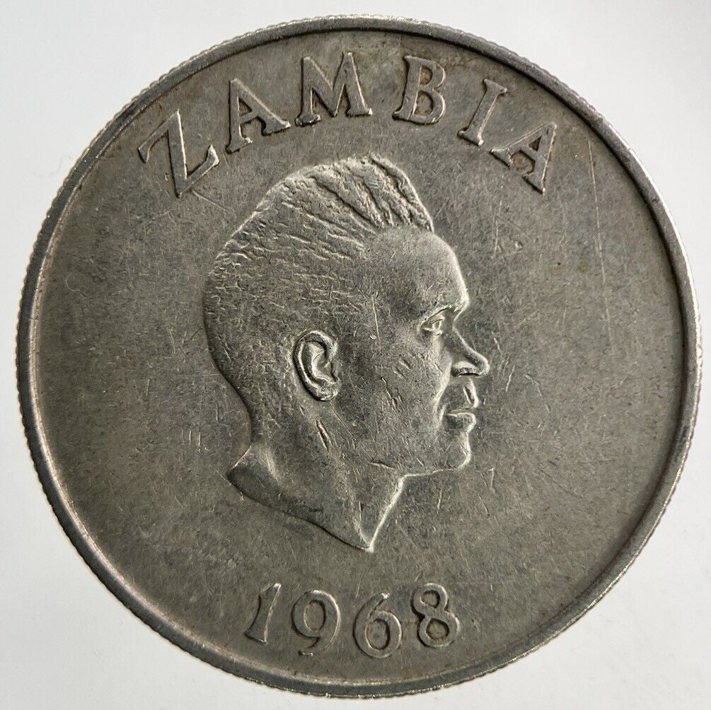 1968 Africa Zambia 10 Ngwee Coin | Fine Collectable Grade
