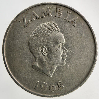 1968 Africa Zambia 10 Ngwee Coin | Fine Collectable Grade