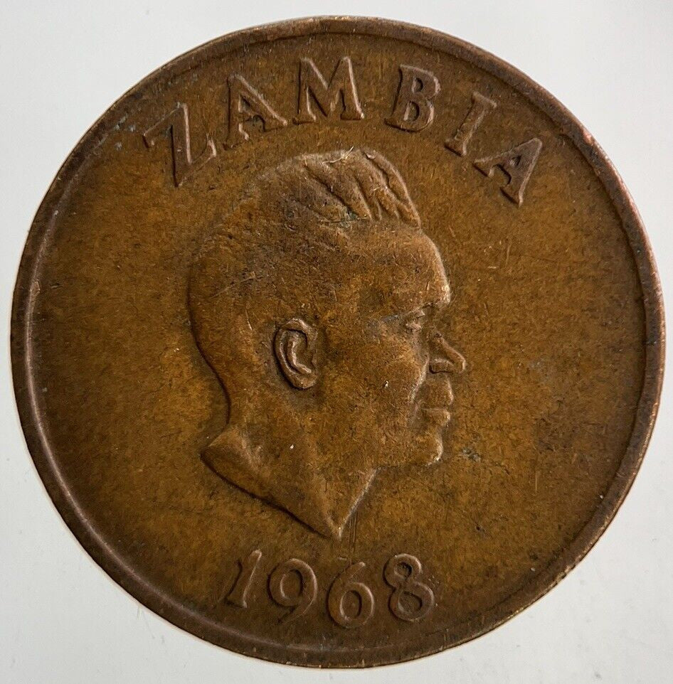 1968 Africa Zambia 2 Ngwee Coin | Fine Collectable Grade