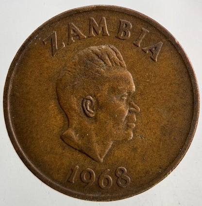 1968 Africa Zambia 2 Ngwee Coin | Fine Collectable Grade