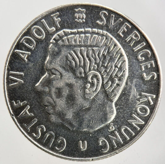 1967 Sweden 1 Krona Silver Coin | Fine Collectable Grade