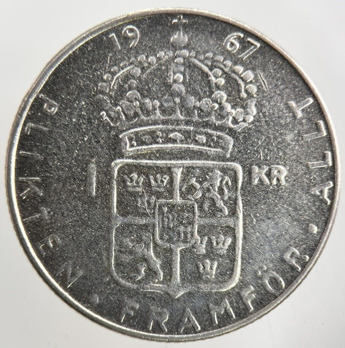 1967 Sweden 1 Krona Silver Coin | Fine Collectable Grade