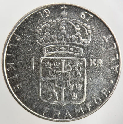 1967 Sweden 1 Krona Silver Coin | Fine Collectable Grade