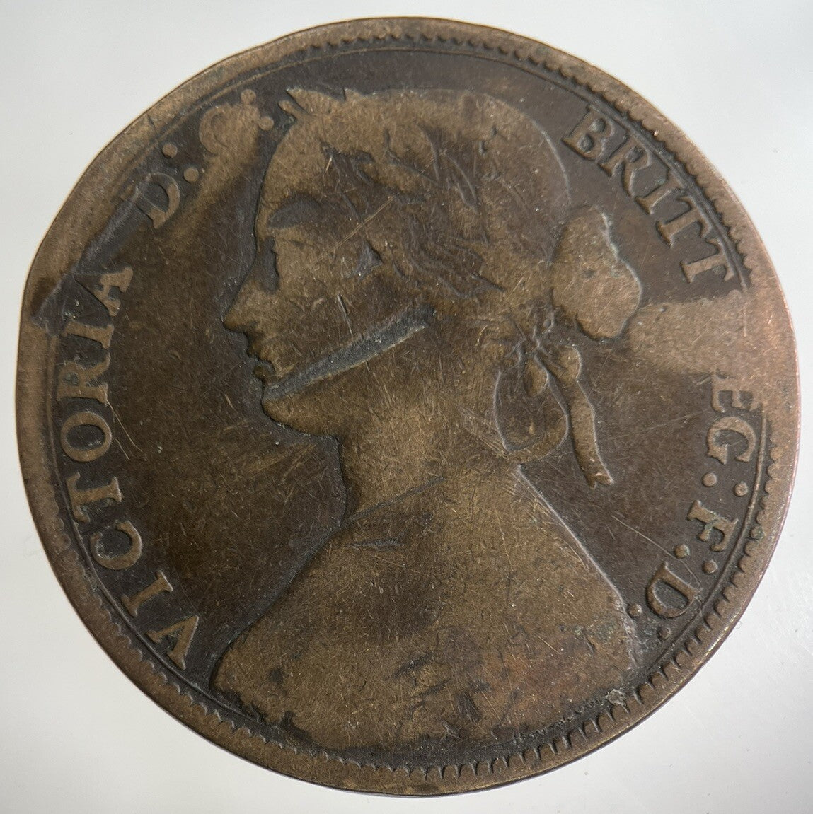 1860 Victoria One Penny Coin | Collectable Grade