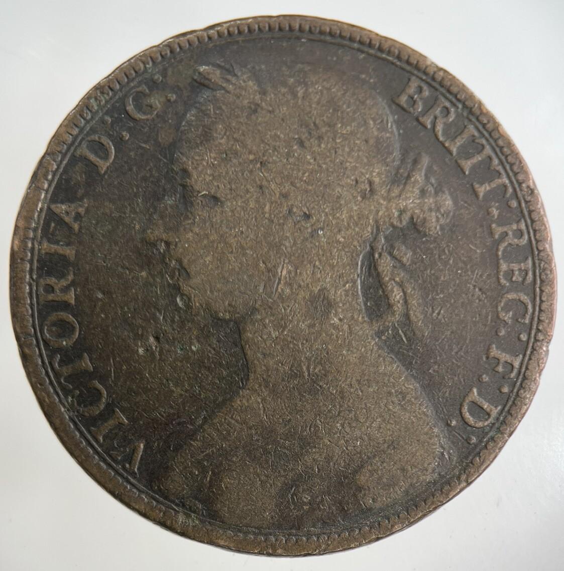 1891 Victoria One Penny Coin | Collectable Grade