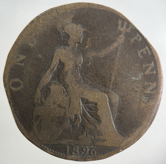 1896 Victoria One Penny Coin | Collectable Grade