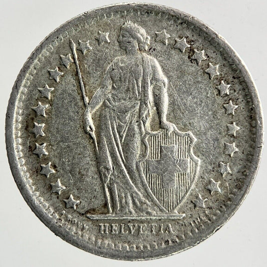 1967 Switzerland Swiss 1/2 Half Franc Silver Coin | Fine Collectable Grade