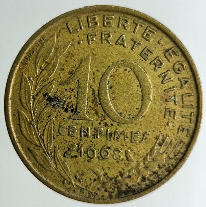 1968 France 10 Centimes Coin | Fine Collectable Grade