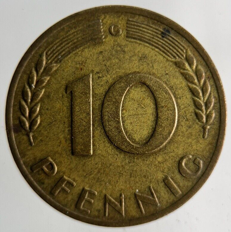 1968 Germany 10 Pfennig Coin | Fine Collectable Grade