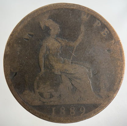 1889 Victoria One Penny Coin | Collectable Grade