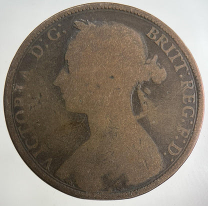 1893 Victoria One Penny Coin | Collectable Grade