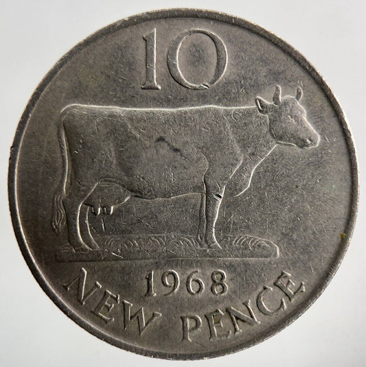 1968 Guernsey 10p Ten-Pence Coin | Fine Collectable Grade