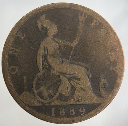 1889 Victoria One Penny Coin | Collectable Grade
