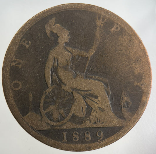 1889 Victoria One Penny Coin | Collectable Grade