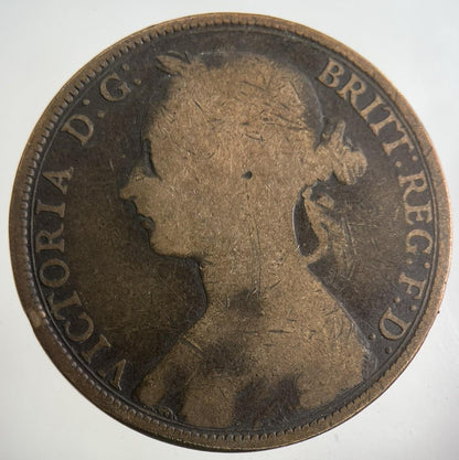1889 Victoria One Penny Coin | Collectable Grade