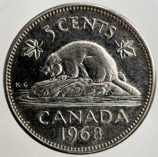 1968 Canada 5 Cents Coin | Fine Collectable Grade