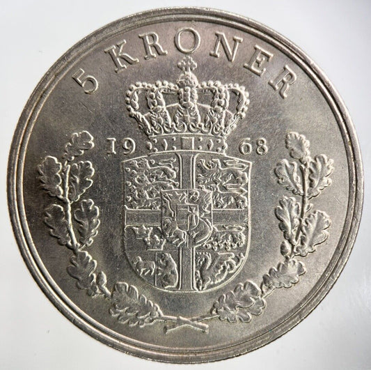 1968 Denmark 5 Kroner Coin | Fine Collectable Grade