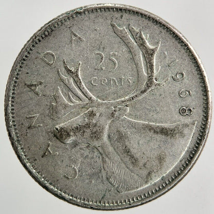 1968 Canada 25 Cents Silver Coin | Fine Collectable Grade