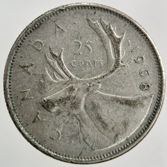 1968 Canada 25 Cents Silver Coin | Fine Collectable Grade