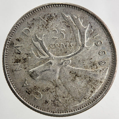 1968 Canada 25 Cents Silver Coin | Fine Collectable Grade