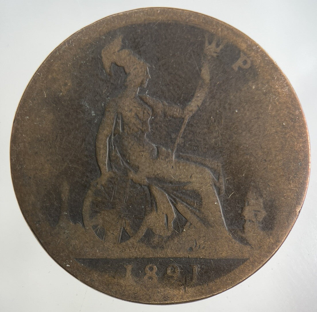 1891 Victoria One Penny Coin | Collectable Grade